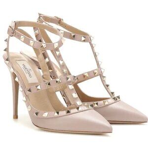Valentino Garavani Rockstud Ankle Strap Pump - S 38.5 IT/ 8.5 US